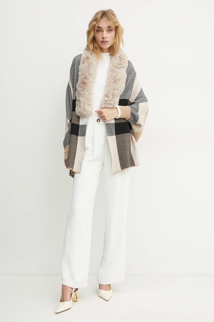 Morgan Пончо Morgan 5TOUNE 5TOUNE бежевий AW25
