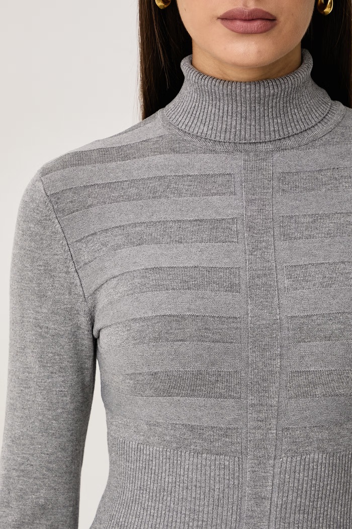 Sweter damski z wiskozą MENTOS.M Morgan szary MENTOS.M