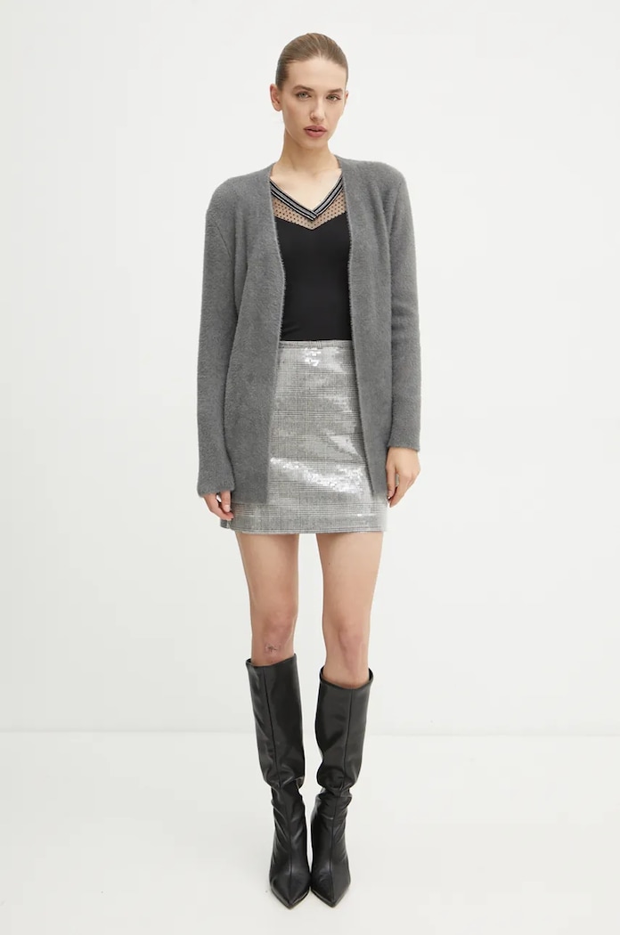 Morgan kardigán MLOUIS MLOUIS szürke AW24