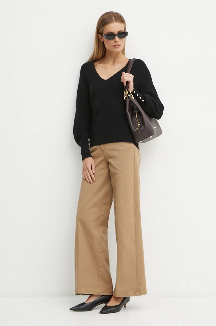 Morgan pulover MPANDA MPANDA negru AW24