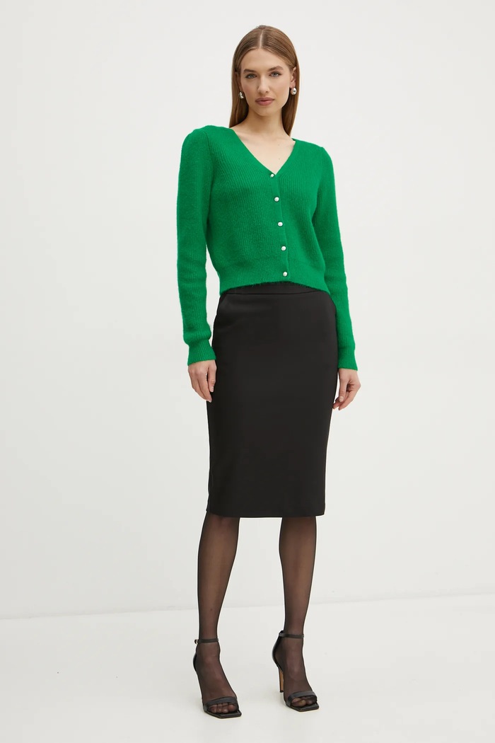 Жилетка с вълна Morgan MZITA MZITA зелен AW24