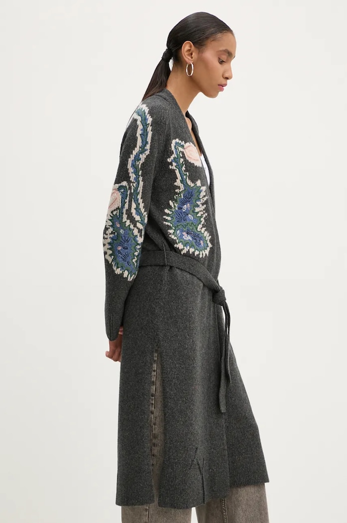 Вълнена жилетка ZADIG&VOLTAIRE меланж сив KWCO00081