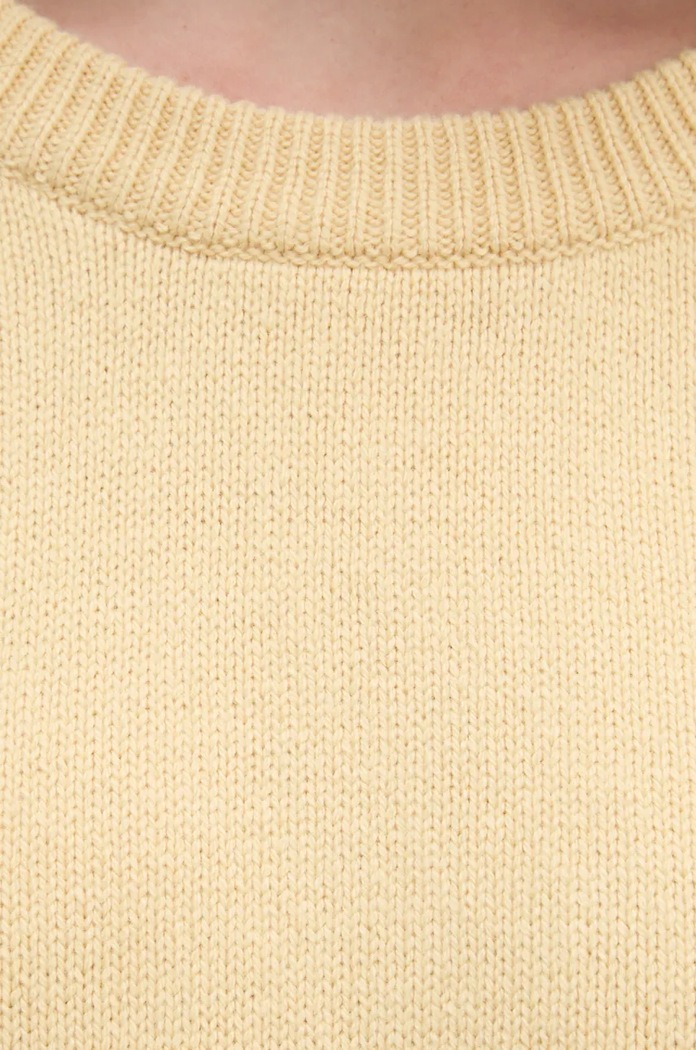 OUI sweter wełniany 89949 żółty