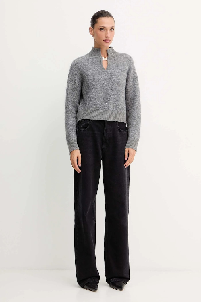 Simona Corsellini pulover de lână A24CPMGO10 gri AW24