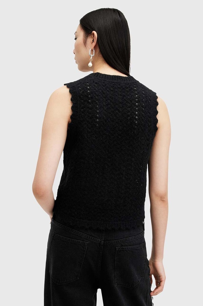 Vuneni prsluk AllSaints VIVIAN TANK crna W057KB