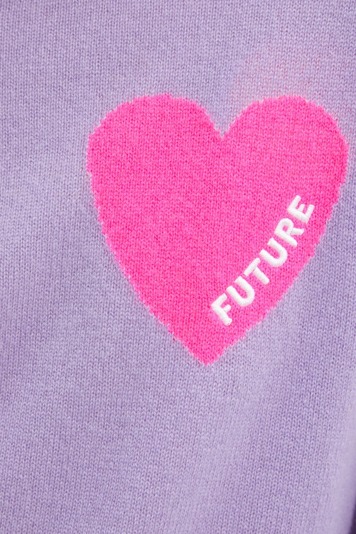 FROM FUTURE sweter kaszmirowy WPM00746 fioletowy