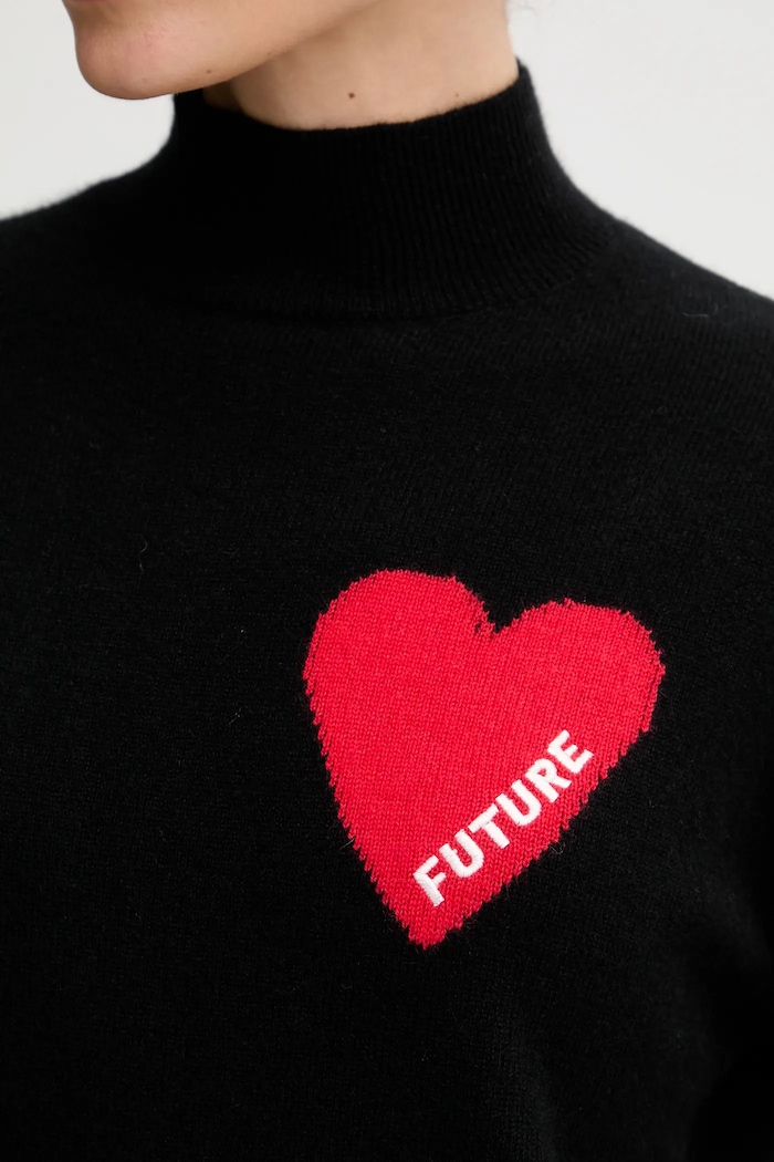 Kašmírový svetr FROM FUTURE WPM00746 černá