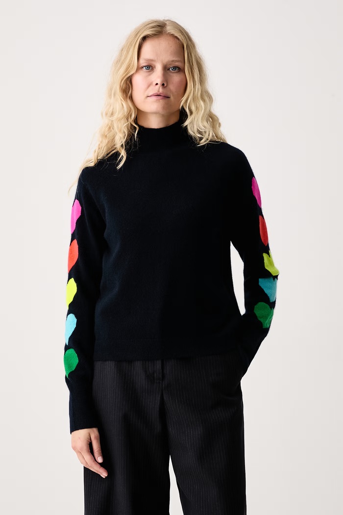 From Future Sweter damski kaszmirowy granatowy WPM01306