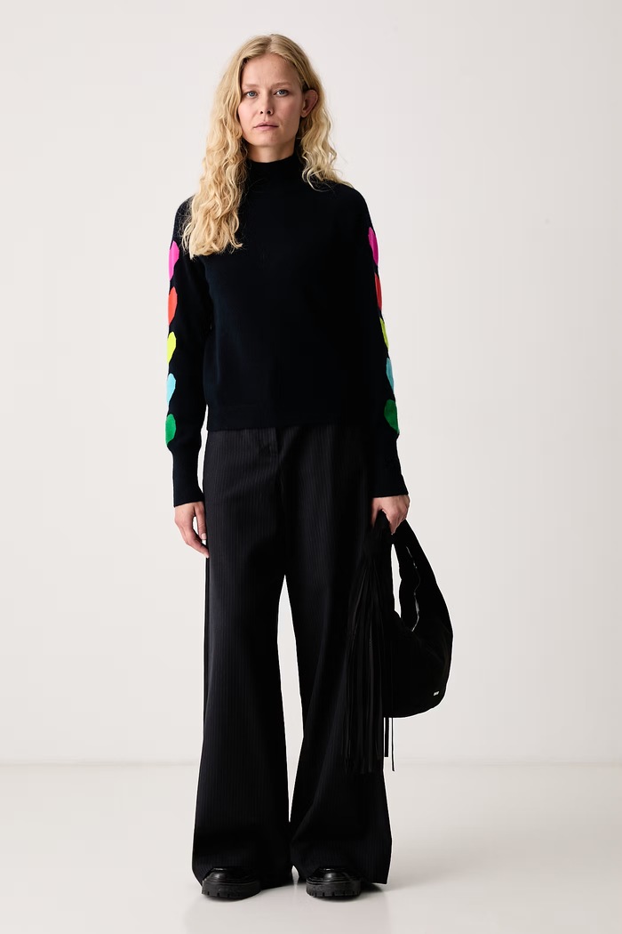From Future Sweter damski kaszmirowy WPM01306 granatowy AW25