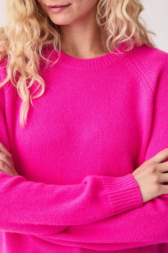 Sweter damski kaszmirowy From Future WPR00005 różowy