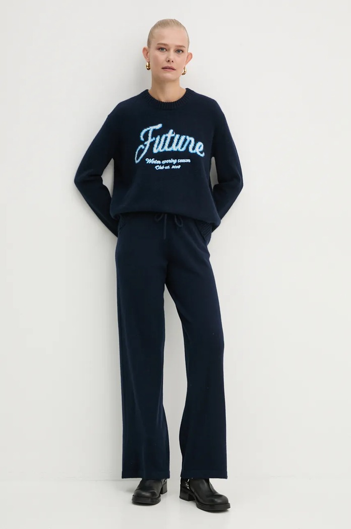 FROM FUTURE sweter kaszmirowy WPR02204 granatowy SS25