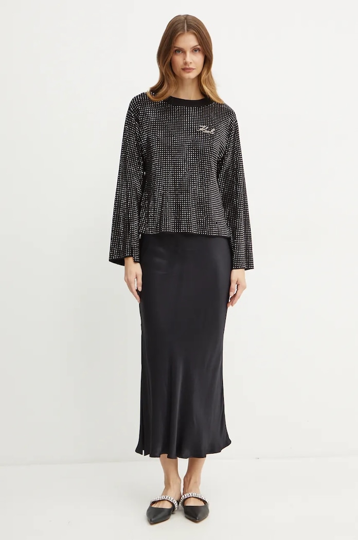 Sveter Karl Lagerfeld 246W2009 čierna AW24