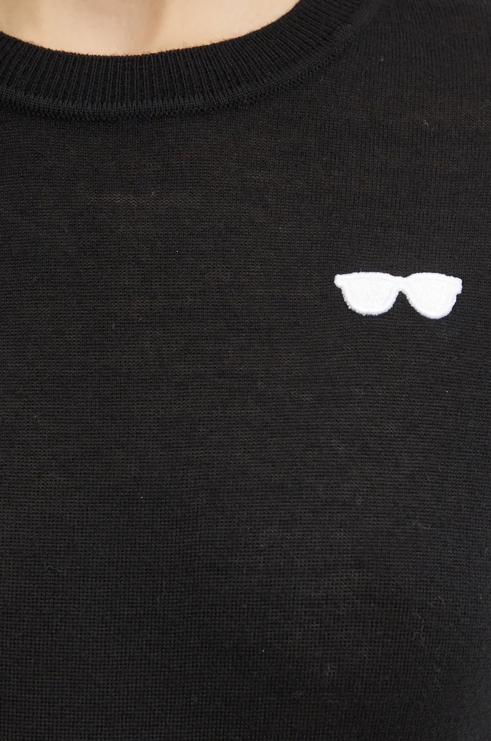 Вълнен пуловер Karl Lagerfeld 246W2011 черен