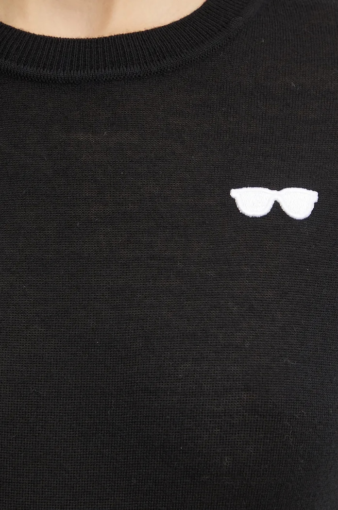 Вълнен пуловер Karl Lagerfeld 246W2011 черен