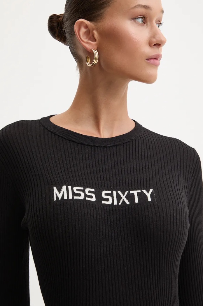 Вовняний светр Miss Sixty 6L3RJ7291000 чорний