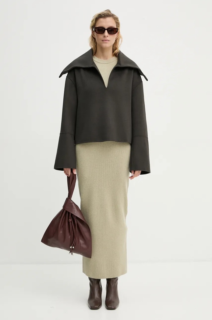 Μάλλινο πουλόβερ Nanushka MAXE NW24PFSG26997 γκρί AW24