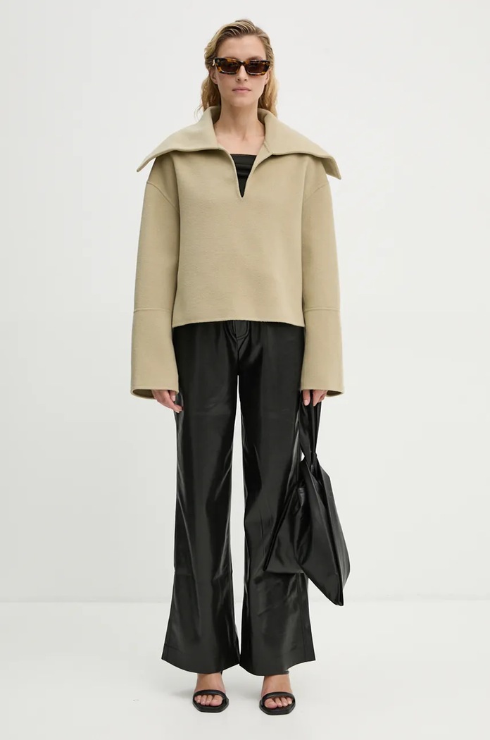 Вовняний светр Nanushka MAXE NW24PFSG27062 бежевий AW24
