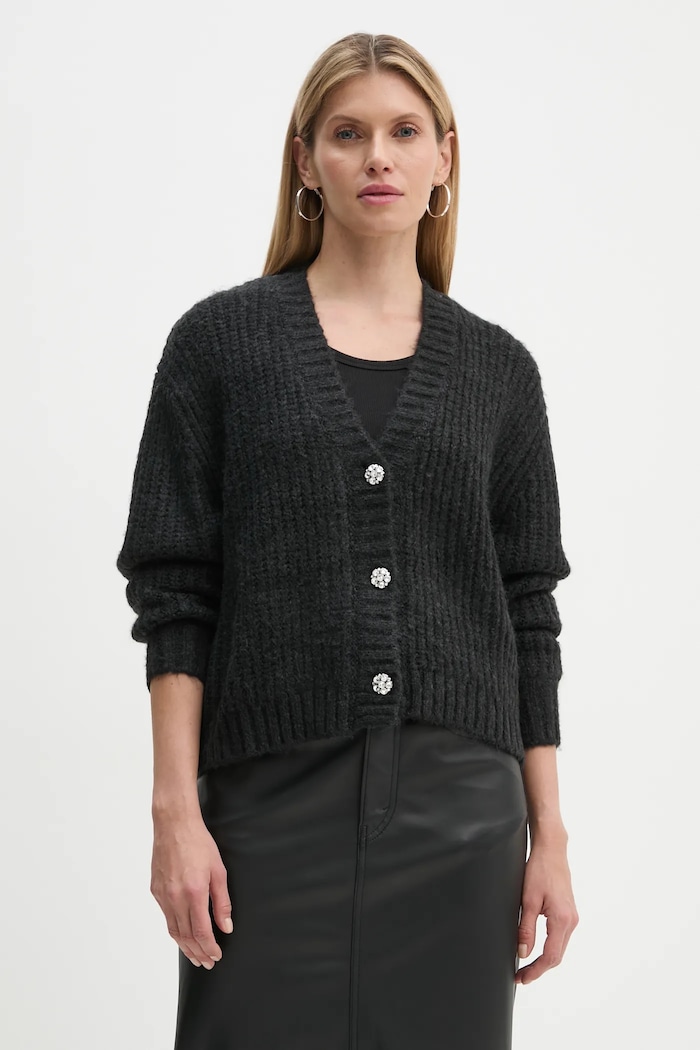 Levi's cardigan din amestec de lana uni negru A8899