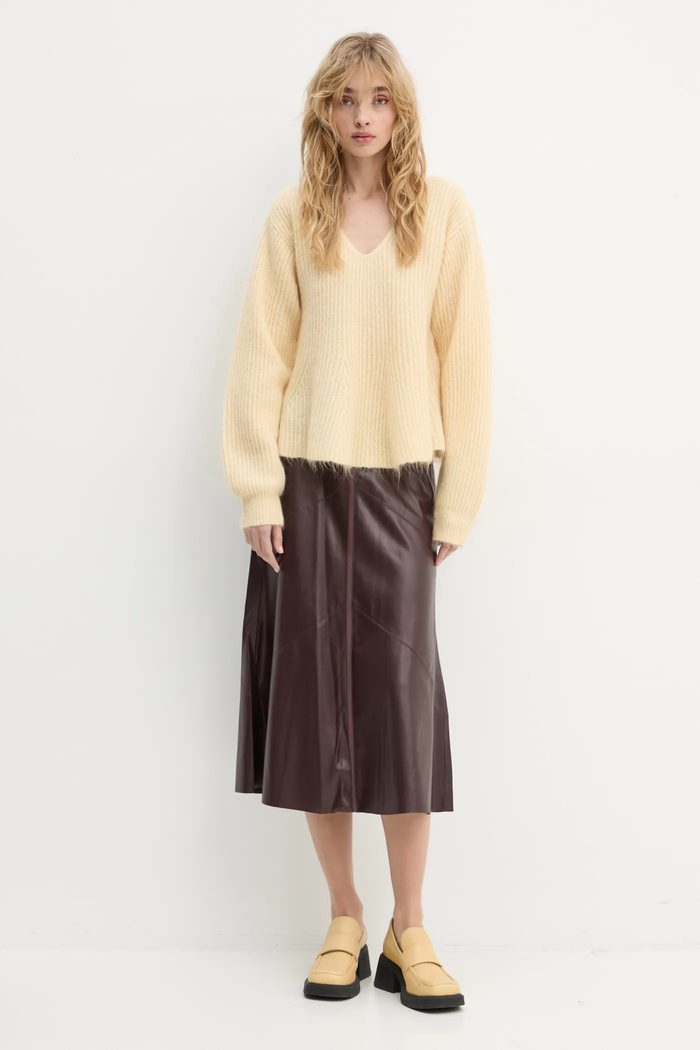 By Malene Birger pulover de lana COVA 103003 galben SS25