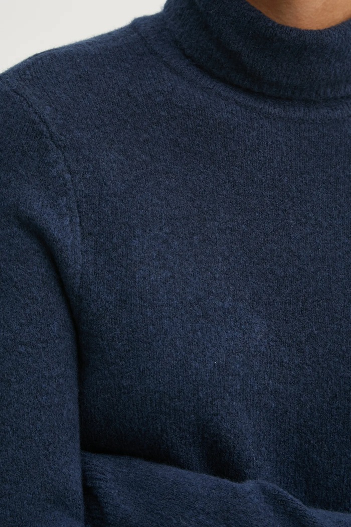 Abercrombie & Fitch gyapjúkeverék pulóver KI150.4271.200 sötétkék