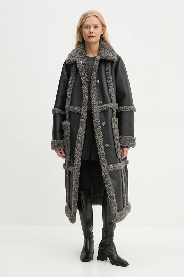 Vuneni pulover By Malene Birger MANTEA Q72580004 siva AW24