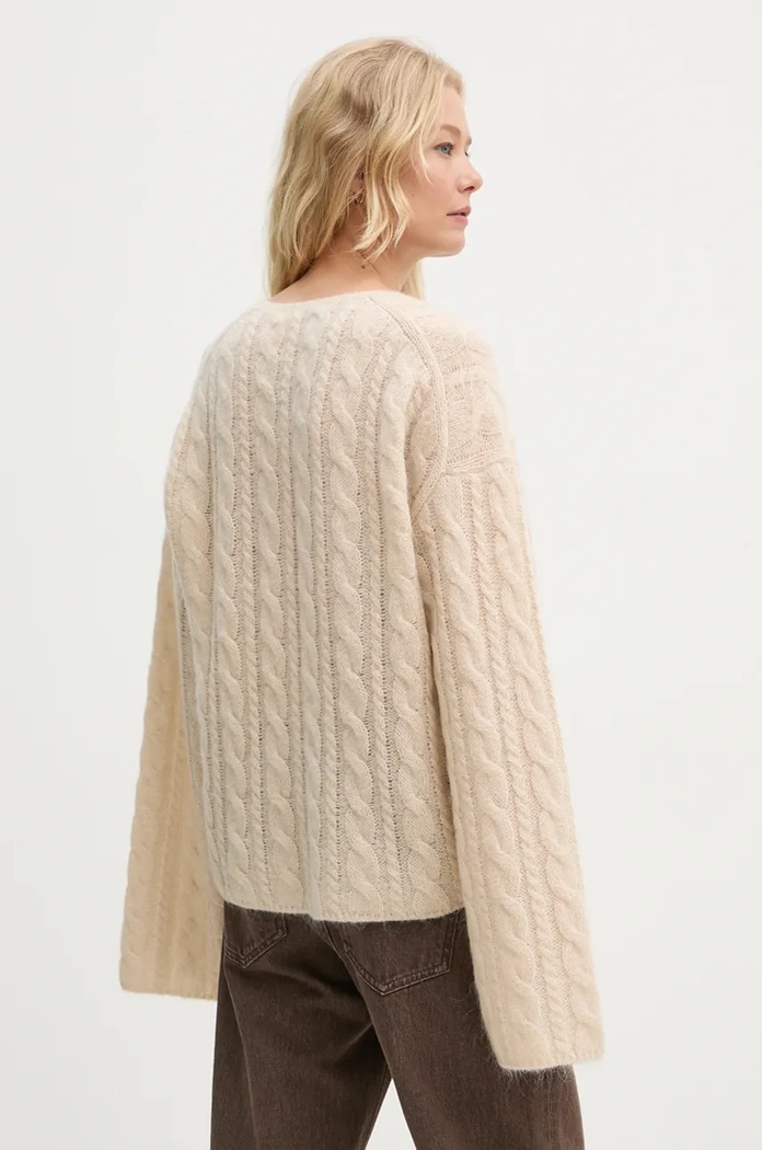 Oblečení By Malene Birger Vlněný svetr By Malene Birger CIERRA Q72574004 béžová
