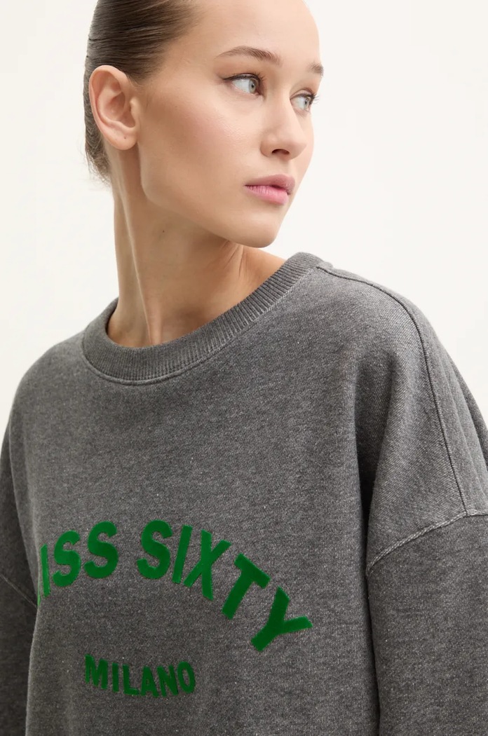 Miss Sixty bluza bawełniana 6L4TJ1740000 szary 6L4TJ1740000