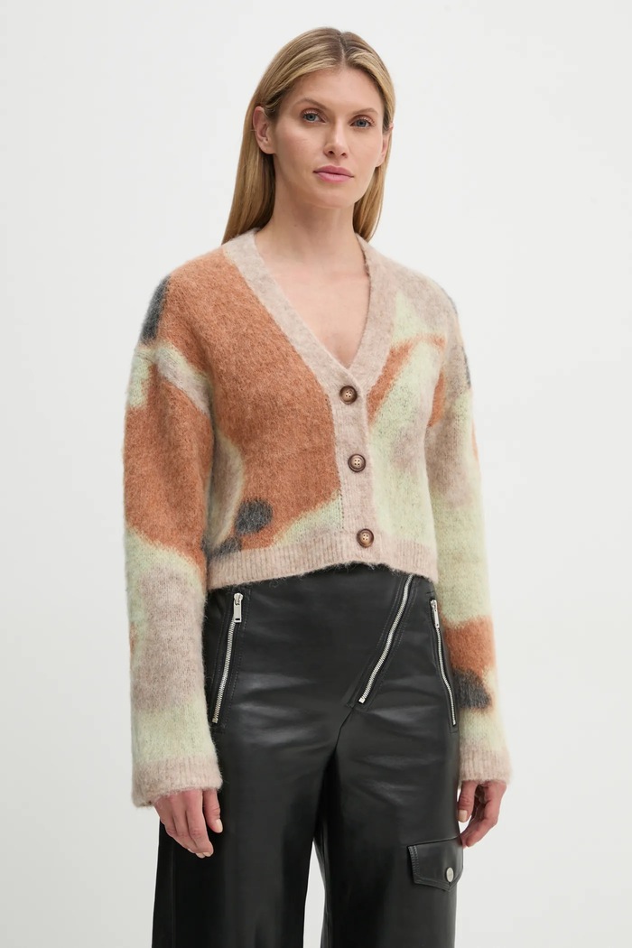 Nanushka cardigan in lana HENNY lana beige NW24FWSW44376