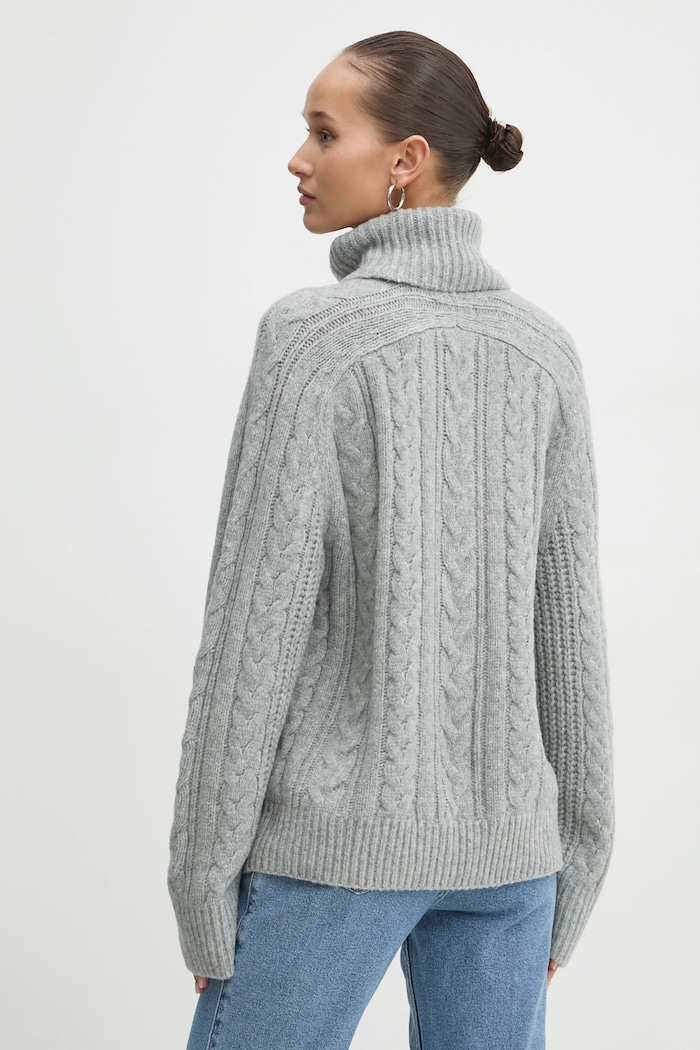 Odjeća Pulover s dodatkom vune Abercrombie & Fitch KI150.4307.112 siva