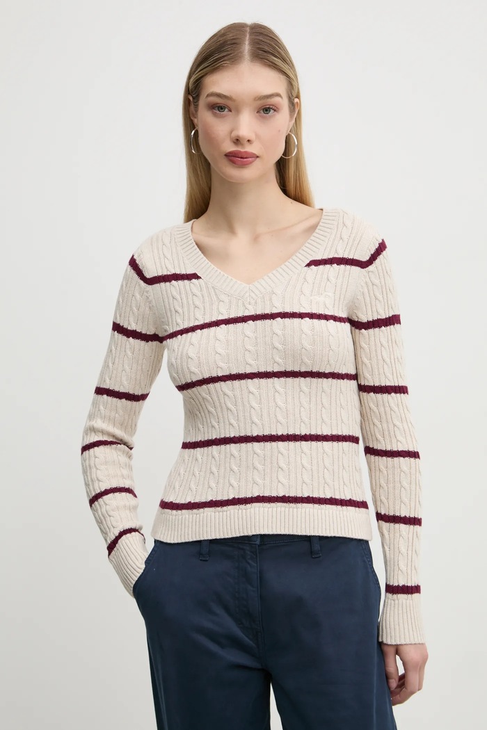 Hollister Co. sweter pozostałe beżowy KI350.4261.144