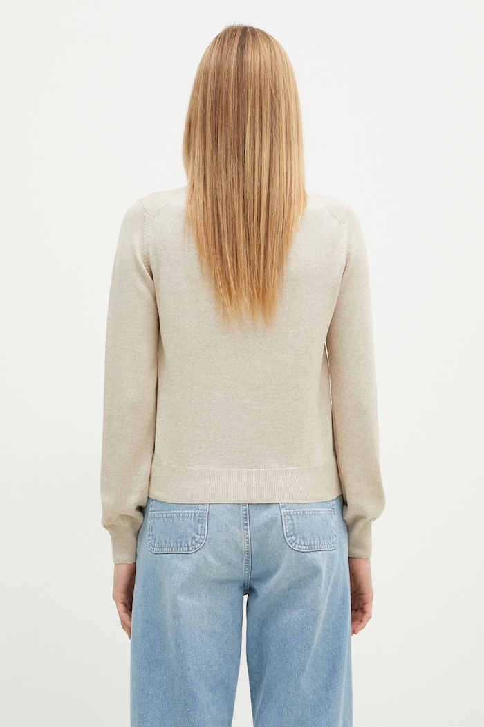 Odjeća Vuneni pulover Maison Kitsuné Bold Fox Head Patch MW00801KT1036 bež