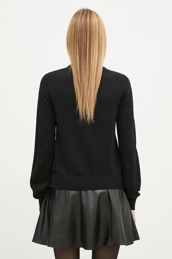 Odzież Maison Kitsuné sweter wełniany Bold Fox Head Patch MW00801KT1036 czarny