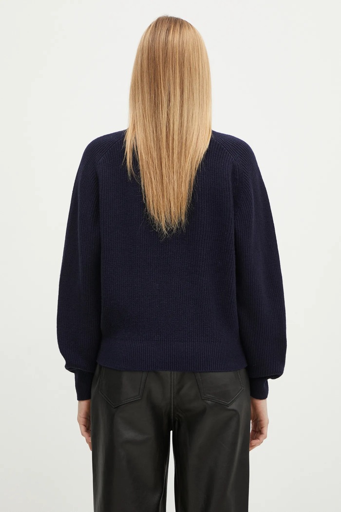 Ρούχα Μάλλινο πουλόβερ Maison Kitsuné Bold Fox Head Patch LW00814KT1093 σκούρο μπλε
