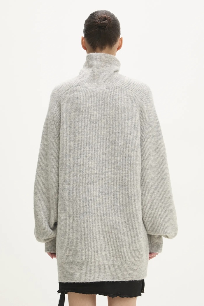 Oblečení Vlněný svetr Rotate Turtleneck 113128039 šedá