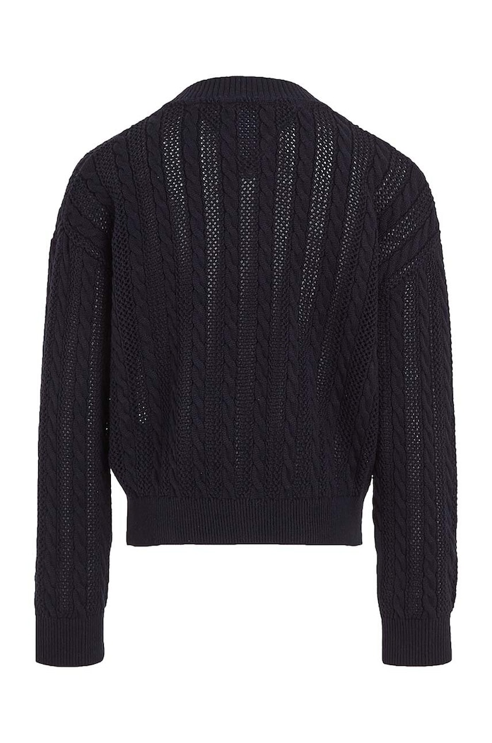 Dziewczynka Tommy Hilfiger kardigan bawełniany dziecięcy KG0KG08076.9BYH granatowy