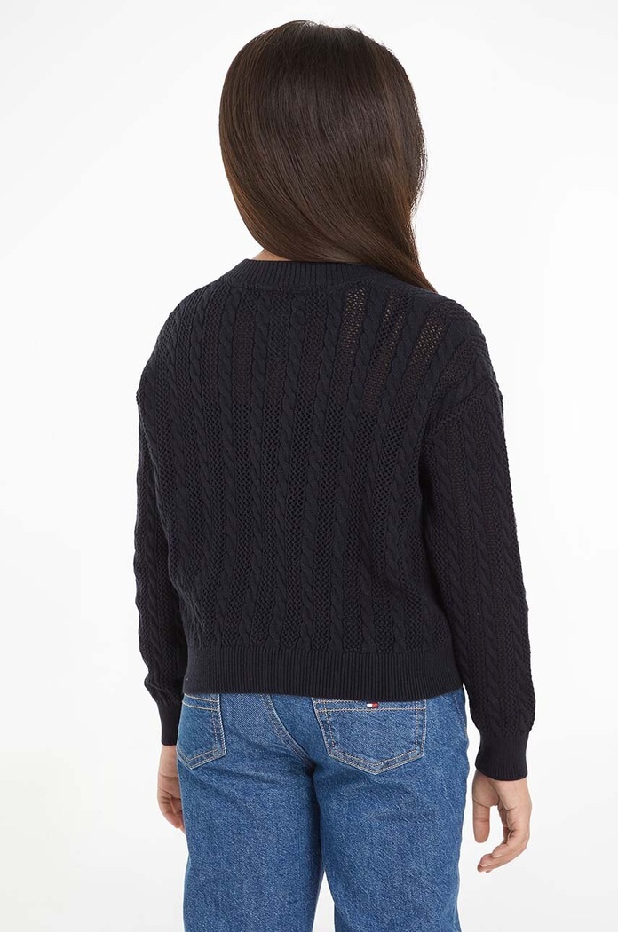 Tommy Hilfiger kardigan bawełniany dziecięcy KG0KG08076.9BYH