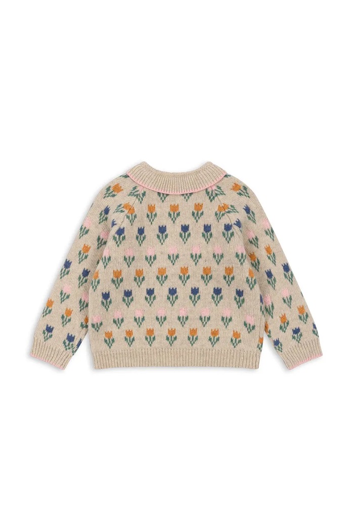 Детска вълнена жилетка Konges Sløjd BELOU KNIT CARDIGAN KS101424 бежов AW24