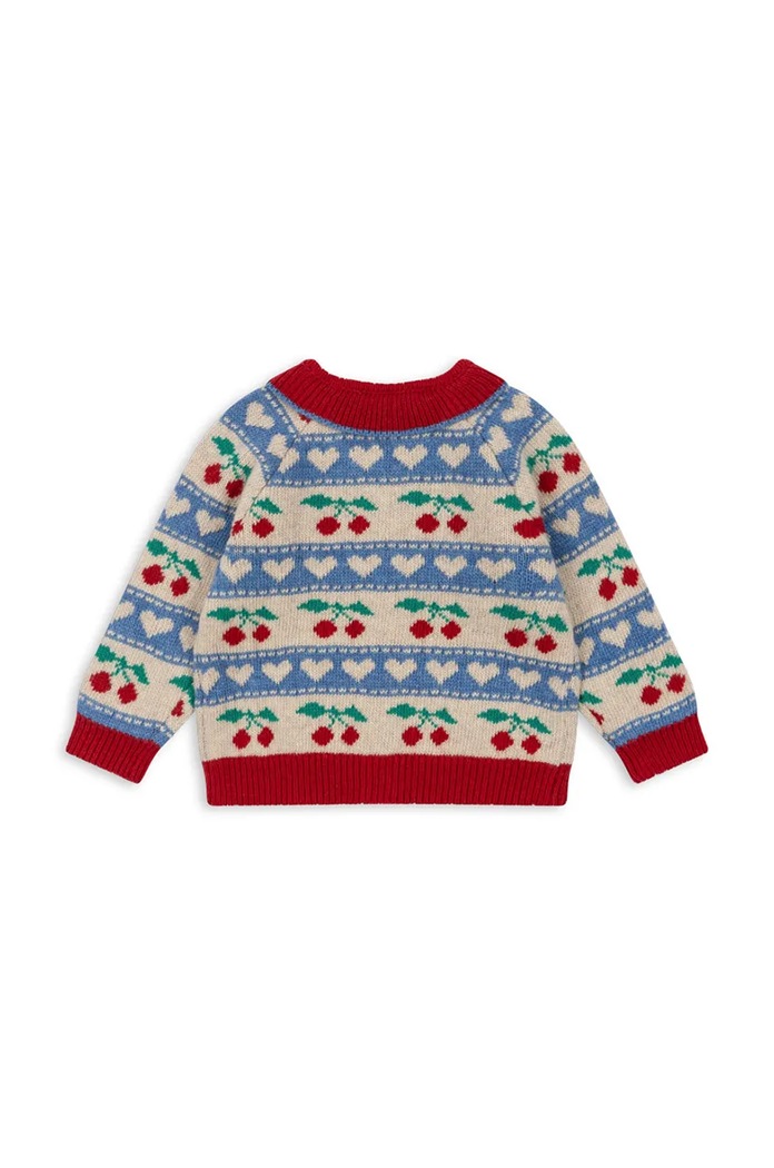 Dievča Detský vlnený kardigan Konges Sløjd BELOU KNIT CARDIGAN KS101424 modrá
