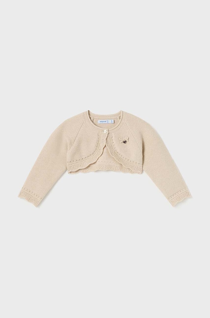 Mayoral sweter z domieszką wełny dziecięcy pozostałe beżowy 308.4B.Baby.9BYH