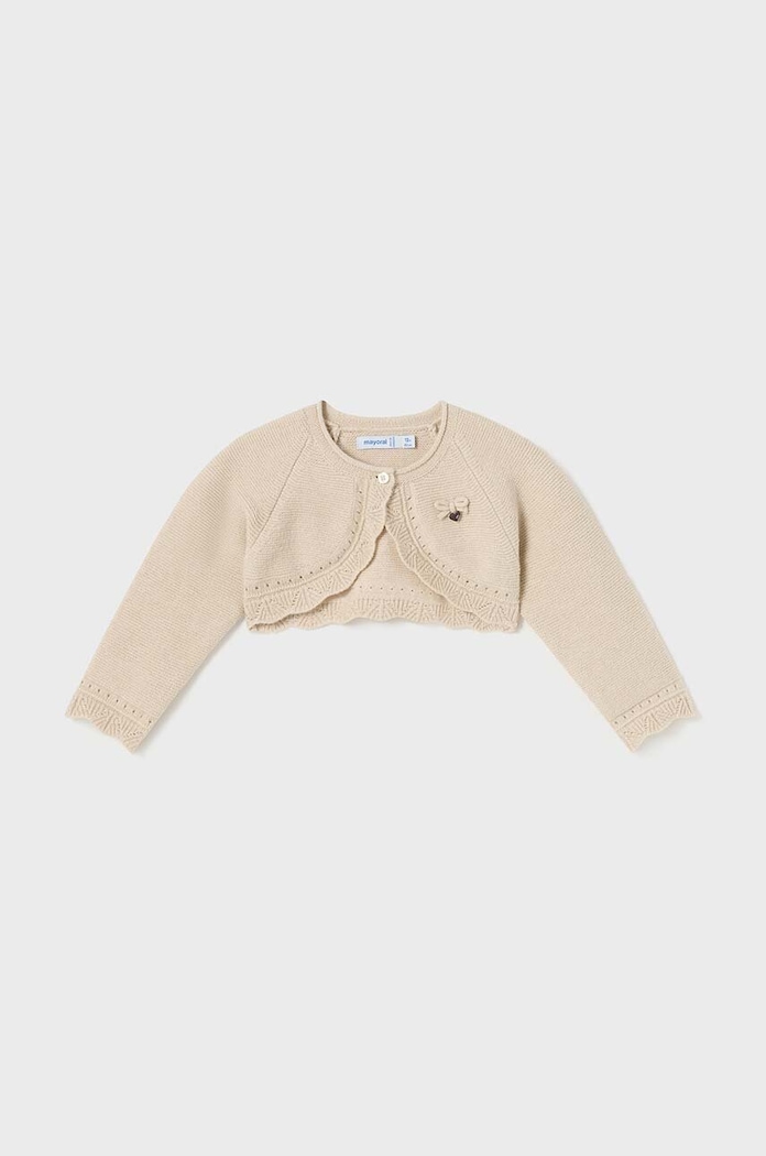 Mayoral sweter z domieszką wełny dziecięcy pozostałe beżowy 308.4B.Baby.9BYH