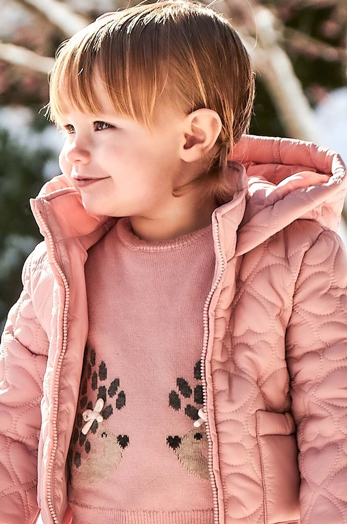 Dziewczynka Mayoral sweter z domieszką wełny niemowlęcy 2322.4C.Baby.9BYH różowy