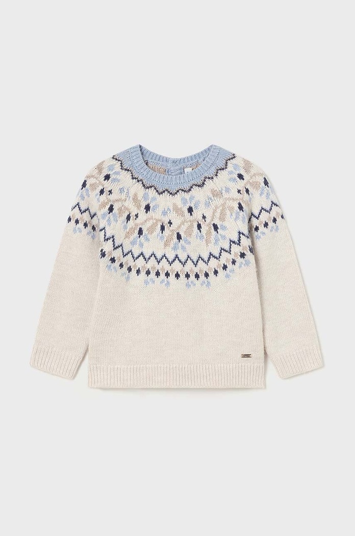Mayoral sweter z domieszką wełny dziecięcy z domieszką wełny niebieski 2323.4D.Baby.9BYH