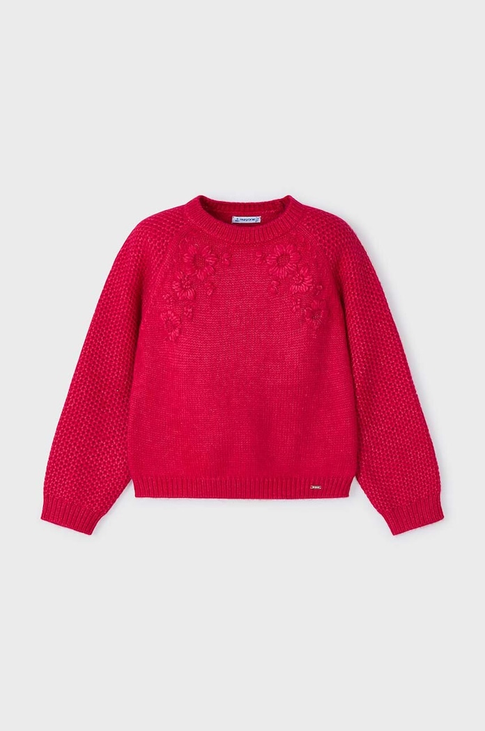Mayoral sweter dziecięcy aplikacja czerwony 4354.6C.Mini.9BYH