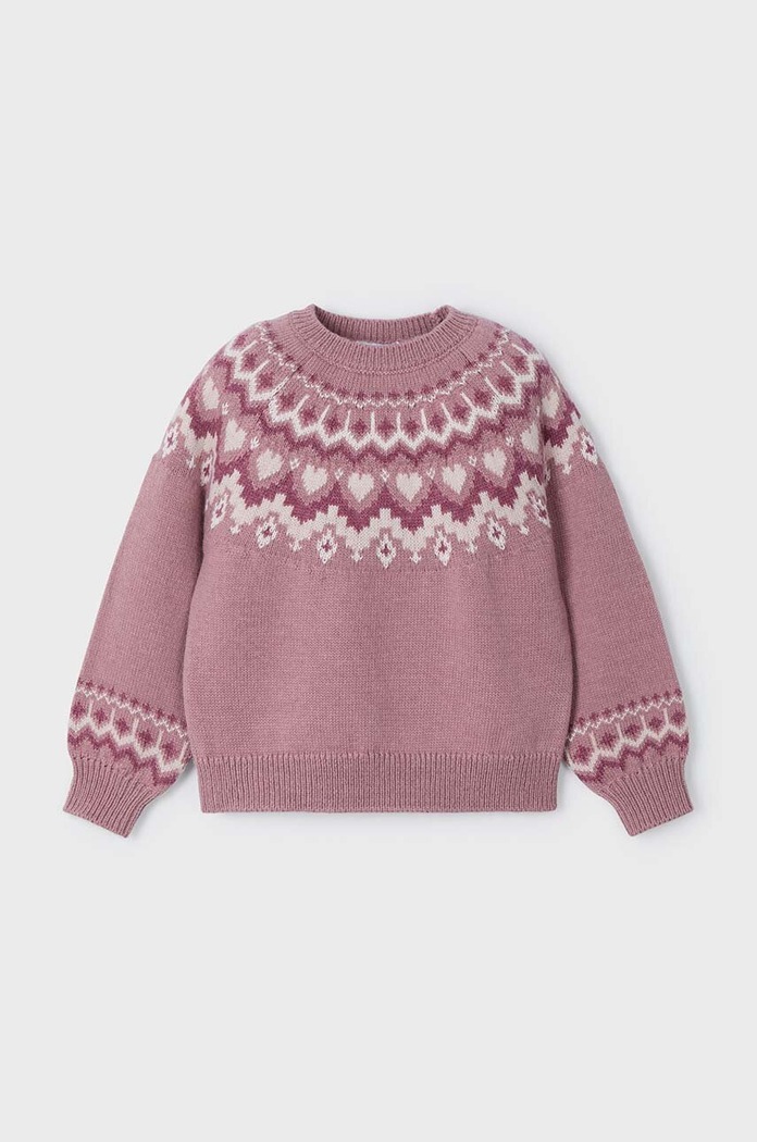 Mayoral sweter z domieszką wełny dziecięcy z domieszką wełny różowy 4358.6E.Mini.9BYH