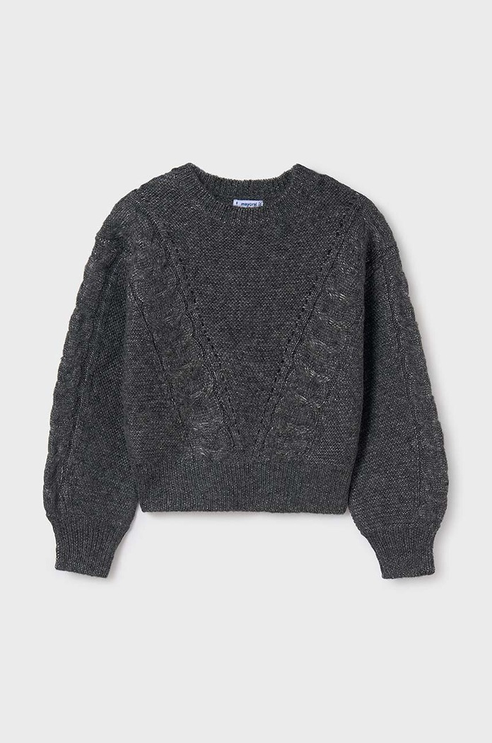 Mayoral sweter z domieszką wełny dziecięcy z domieszką wełny szary 7310.8G.Junior.9BYH