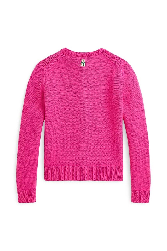 Dětský vlněný kardigan Polo Ralph Lauren 313950809001 růžová AW24