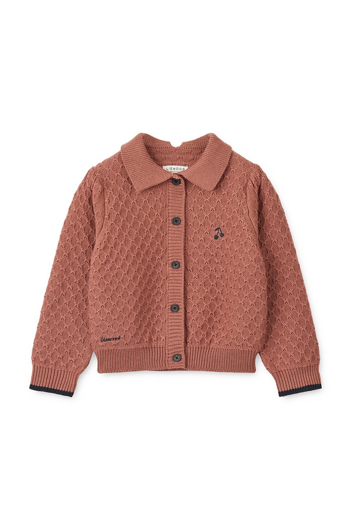 Otroška volnena jopica Liewood Jane Knit Cardigan LW19163 roza AW24