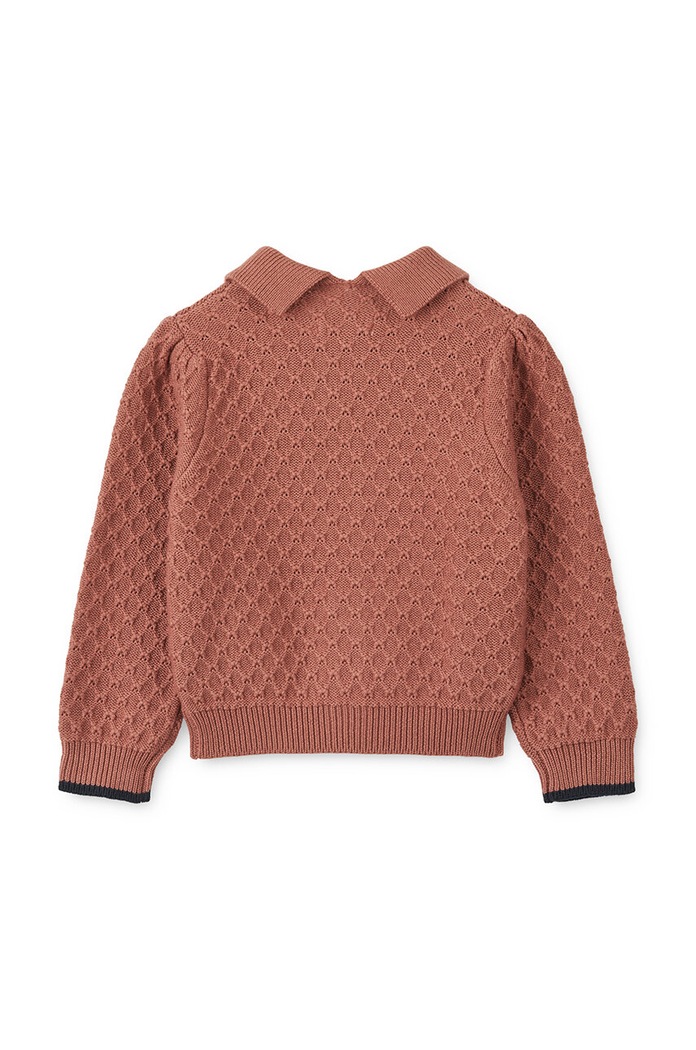Deklice Otroška volnena jopica Liewood Jane Knit Cardigan LW19163 roza