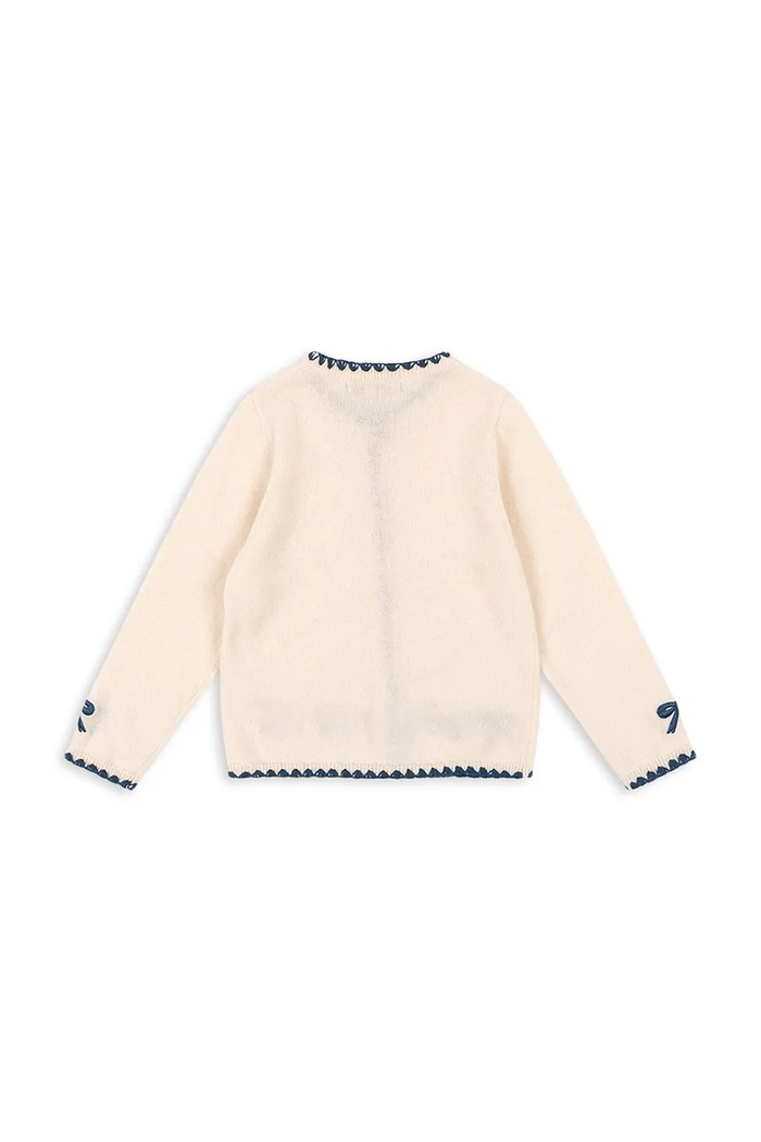 Dievča Detský vlnený kardigan Konges Sløjd COLLETTE KNIT CARDIGAN KS101934 béžová