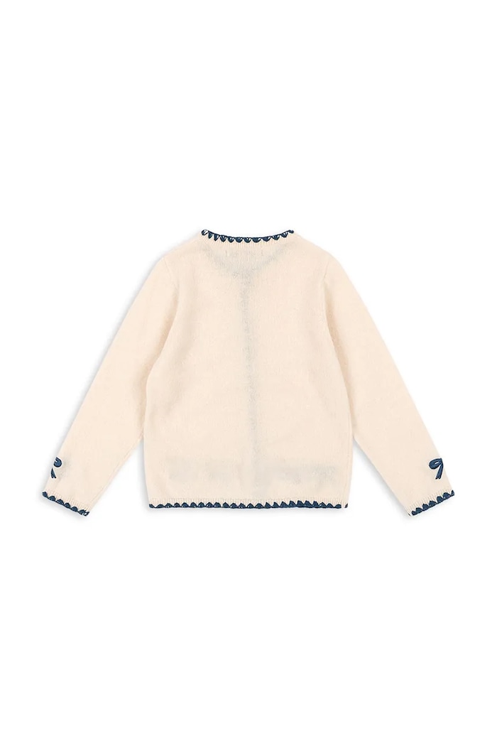 Dievča Detský vlnený kardigan Konges Sløjd COLLETTE KNIT CARDIGAN KS101934 béžová
